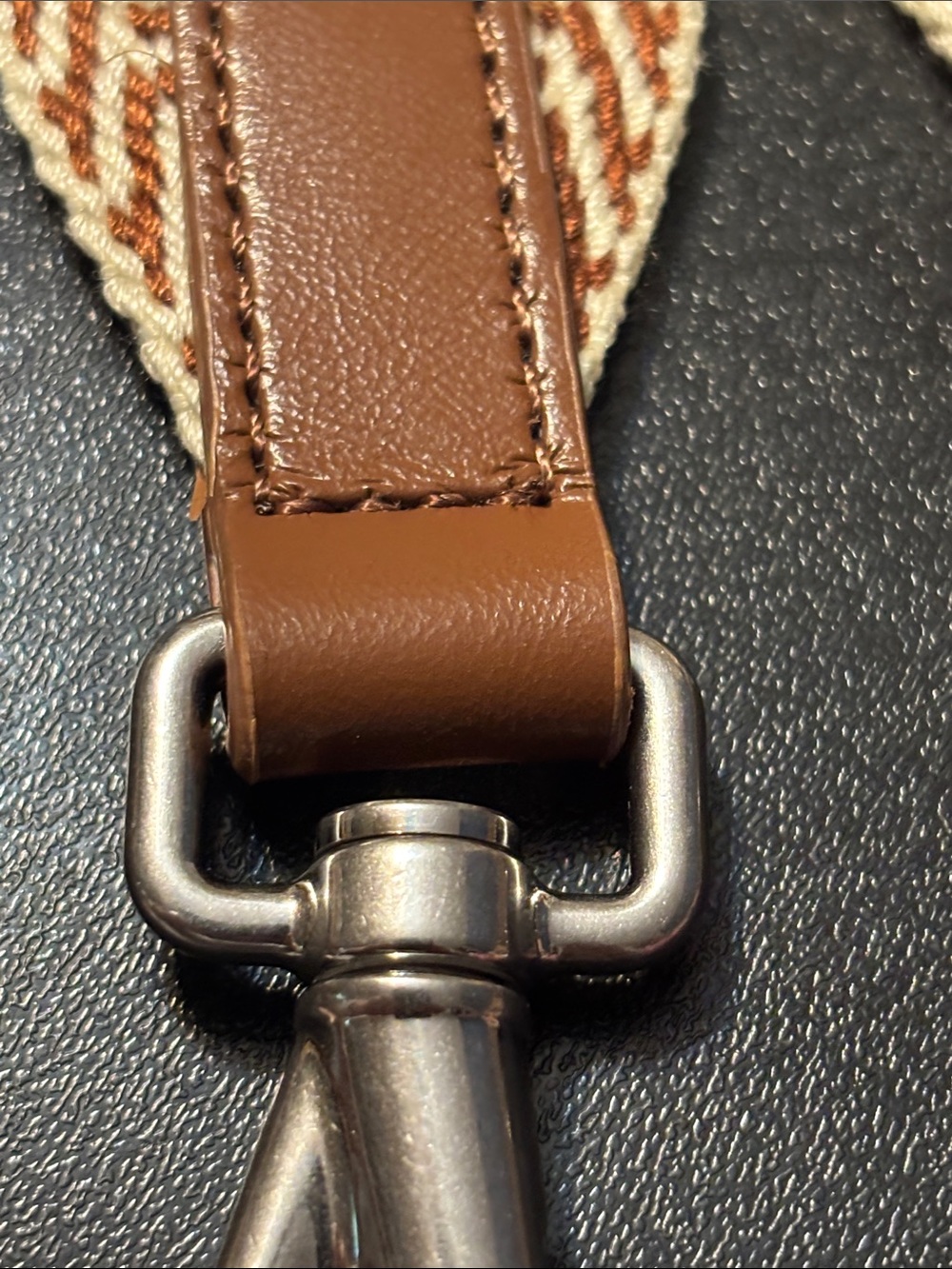 Purse Bag Strap Accessory Orange and Brown Replacement Belt Strap - Picture 5 of 17